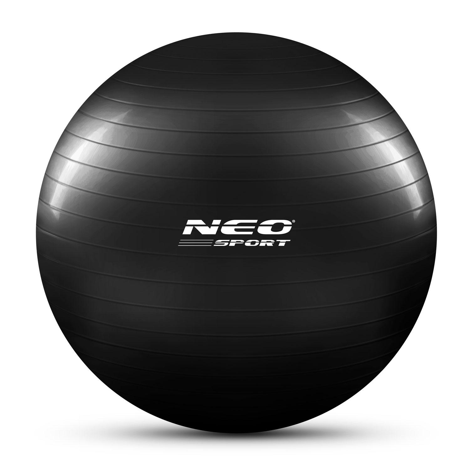 Neo-Sport Mankštos kamuolys 75 cm NS-952 juodas