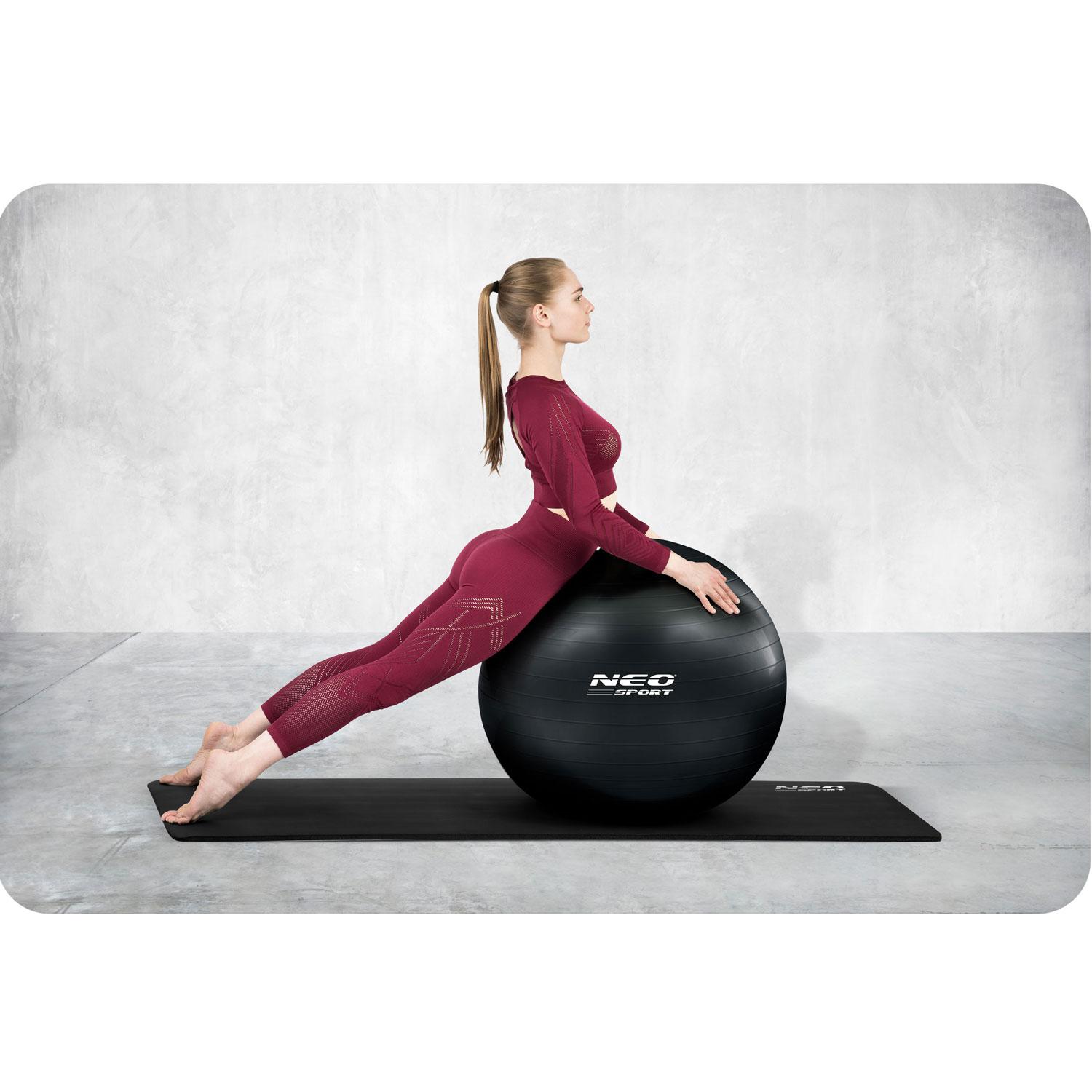 Neo-Sport Mankštos kamuolys 75 cm NS-952 juodas