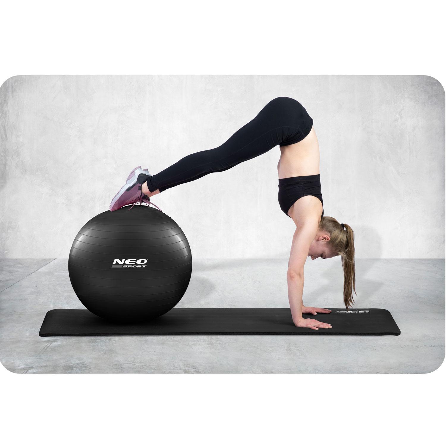 Neo-Sport Mankštos kamuolys 75 cm NS-952 juodas