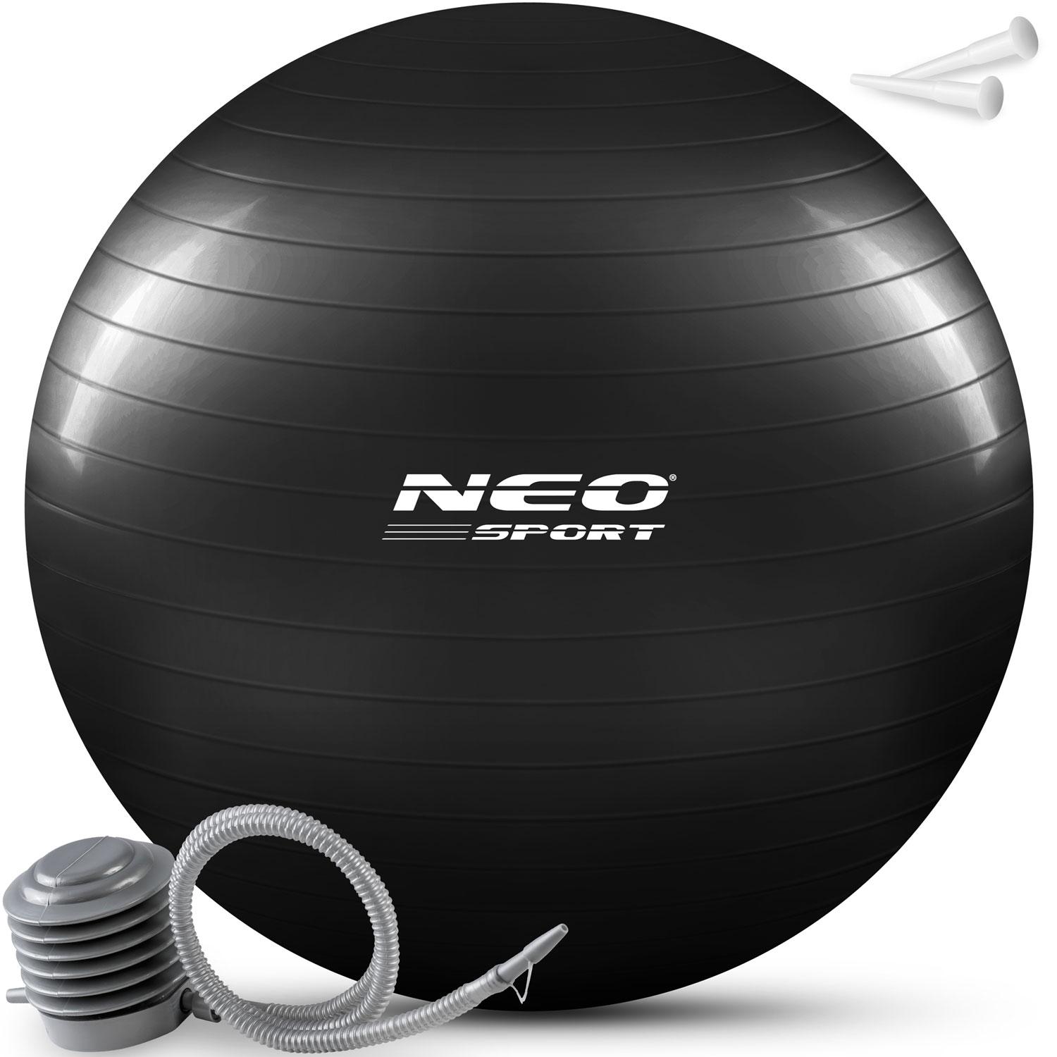 Neo-Sport Mankštos kamuolys 75 cm NS-952 juodas