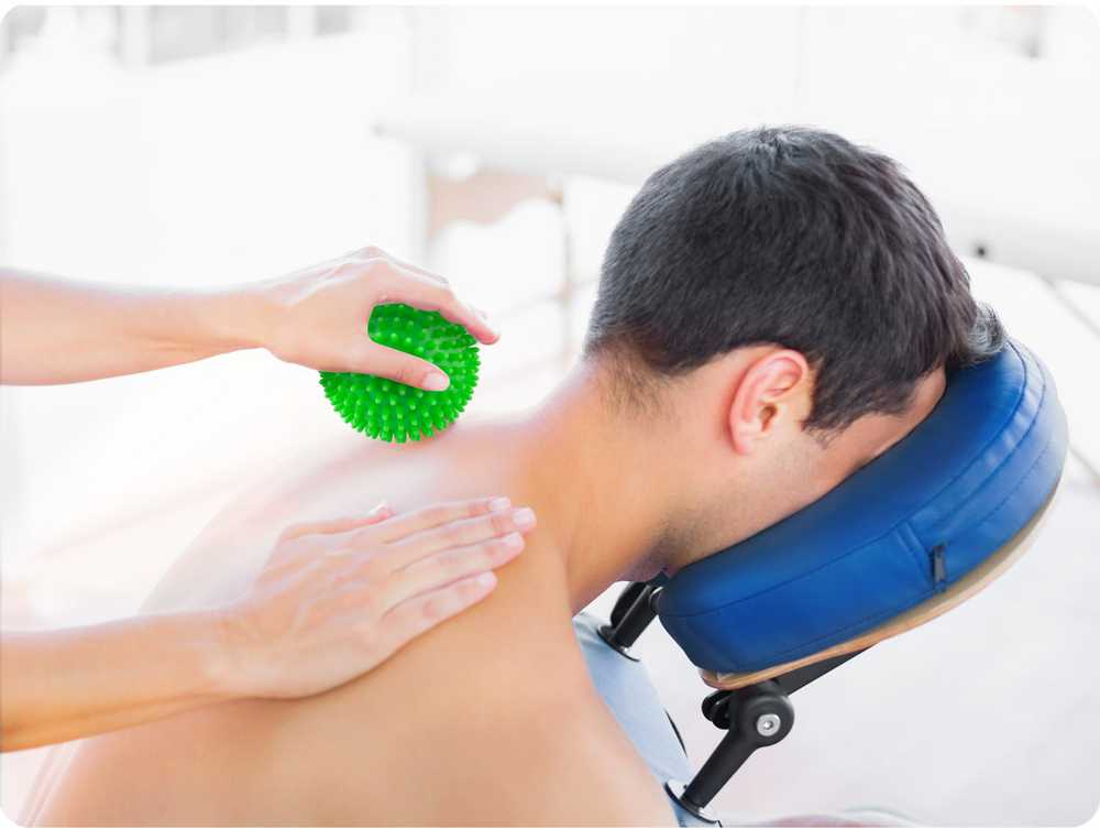 Neo-Sport Nukido Masažo ir fitneso kamuolys 9 cm NS-957 žalias