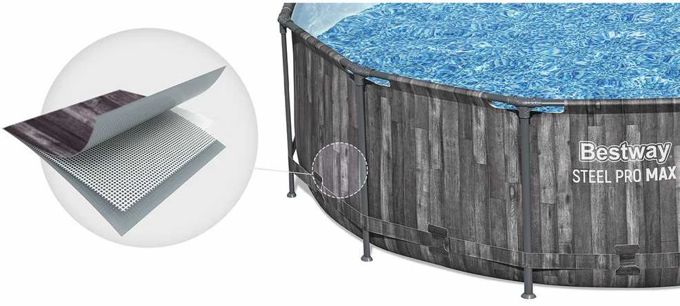 Rėminis baseinas 12FT 366x100 cm Plieninis Pro Max BESTWAY
