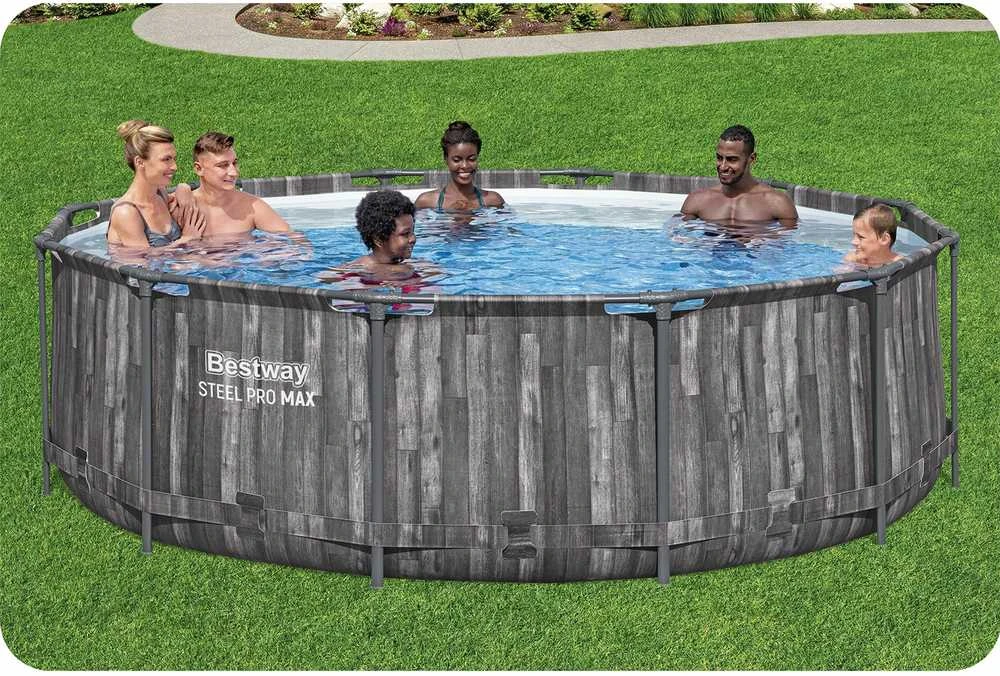 Rėminis baseinas 12FT 366x100 cm Plieninis Pro Max BESTWAY