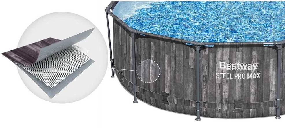 Rėminis baseinas 12FT 366x100 cm Plieninis Pro Max BESTWAY