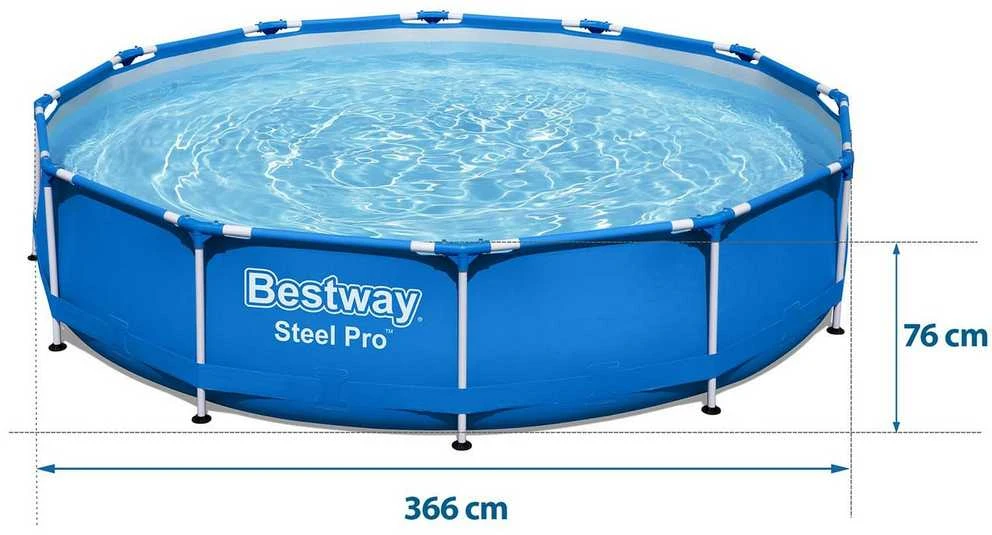 „Bestway Steel Pro“ kriauklės 366 x 76 cm