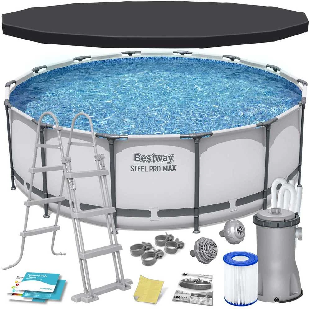 Rėminis baseinas 14 FT 427 x 122 cm STEEL PRO MAX BESTWAY