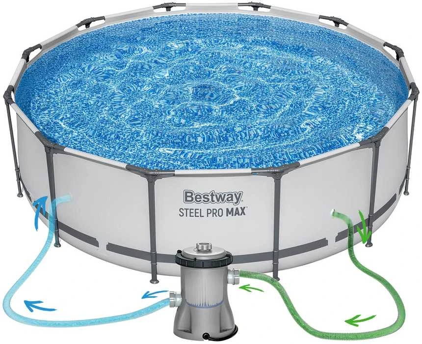 „BestWay Pool Steel Pro MAX“ baseino komplektas, apvalus, 366 x 100 cm