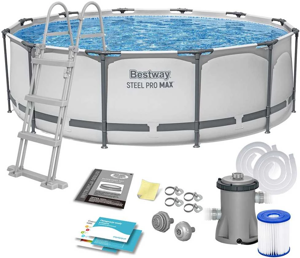 „BestWay Pool Steel Pro MAX“ baseino komplektas, apvalus, 366 x 100 cm