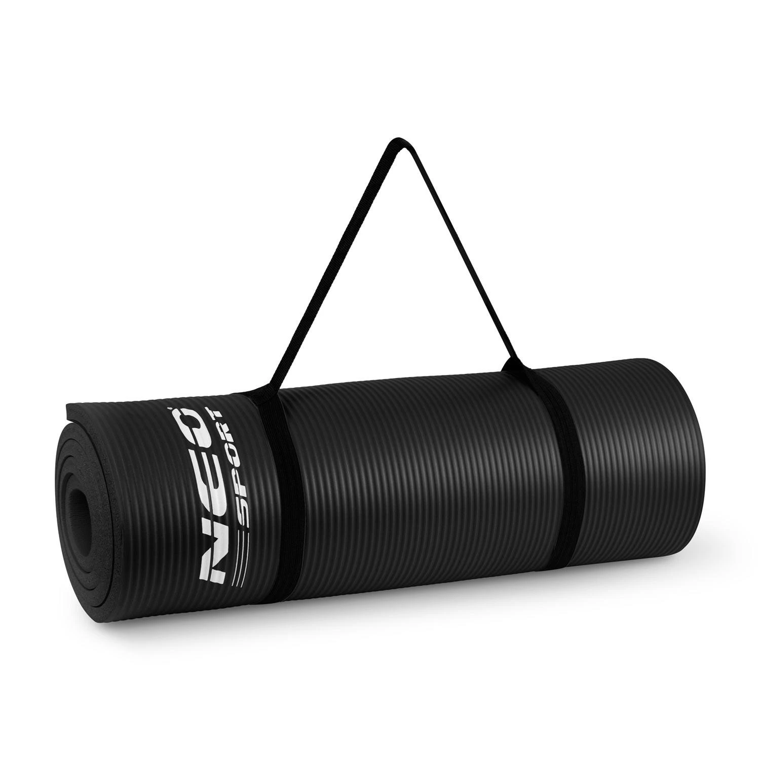 Juodas storapadis treniruoklių kilimėlis su skylutėmis 183 x 60 cm Neo-Sport 192000