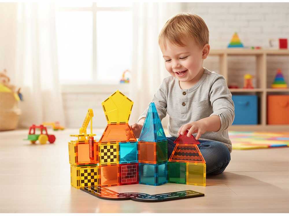 Edukacinės magnetinės konstruktoriaus kaladėlės, 72 vnt., RK-780 Ricokids