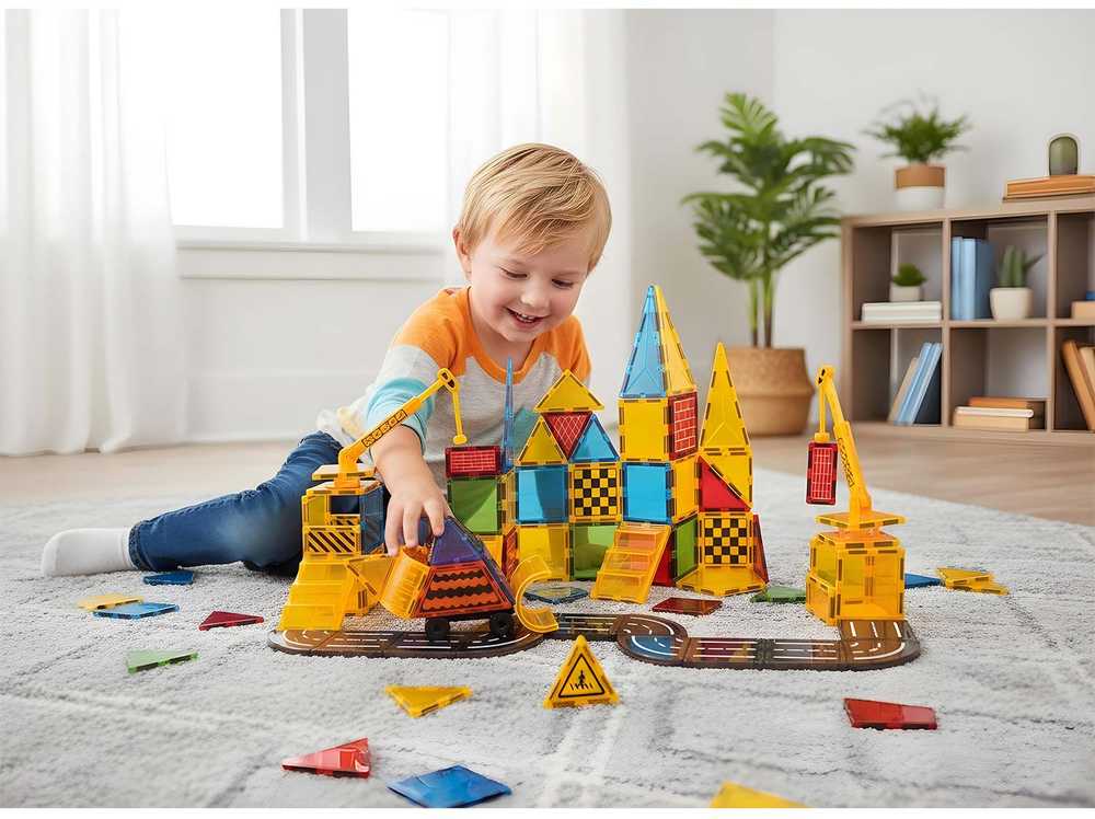 Edukacinės magnetinės konstruktoriaus kaladėlės, 90 vnt., RK-780 Ricokids