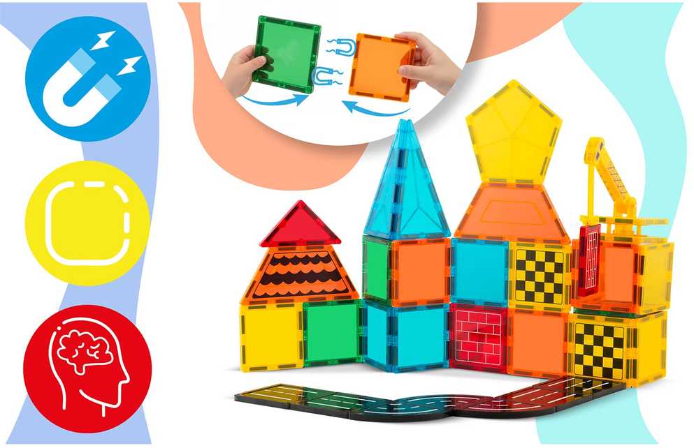Edukacinės magnetinės konstruktoriaus kaladėlės, 72 vnt., RK-780 Ricokids