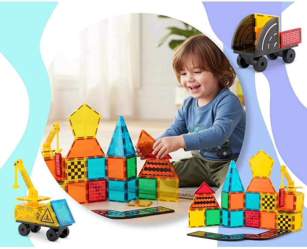 Edukacinės magnetinės konstruktoriaus kaladėlės, 90 vnt., RK-780 Ricokids