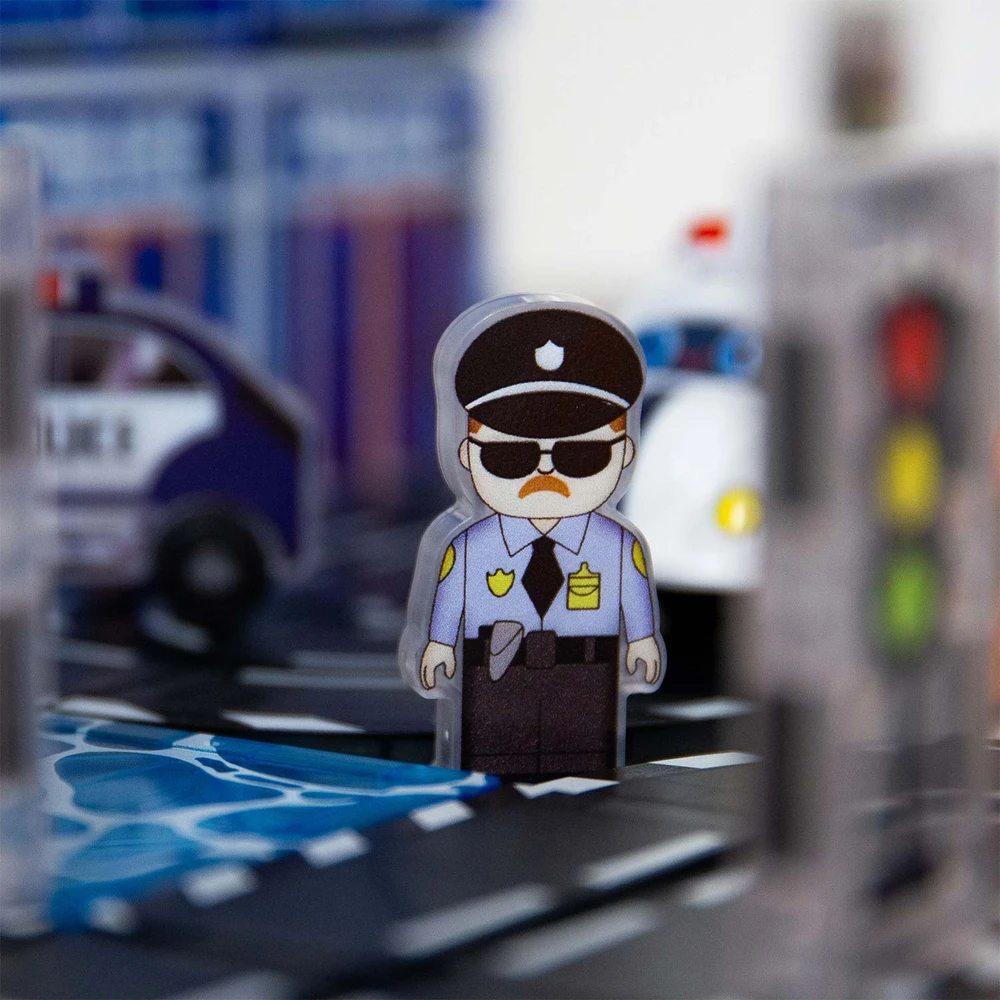Klocki magnetyczne konstrukcyjne samojezdna policja Ricokids RK-783