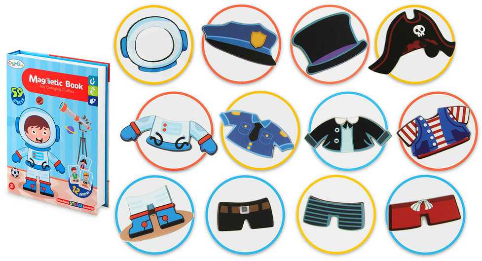 Ricokids Magnetinė dėlionių knygelė „Dress Up“ RK-770