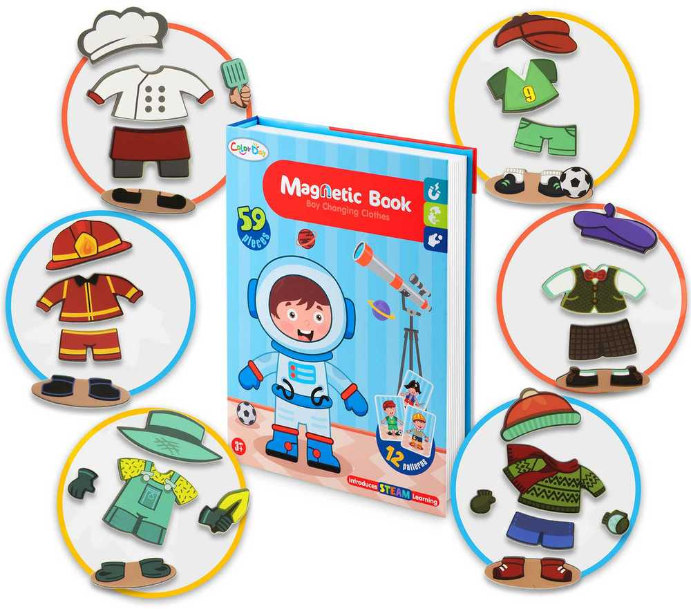 Ricokids Magnetinė dėlionių knygelė „Dress Up“ RK-770