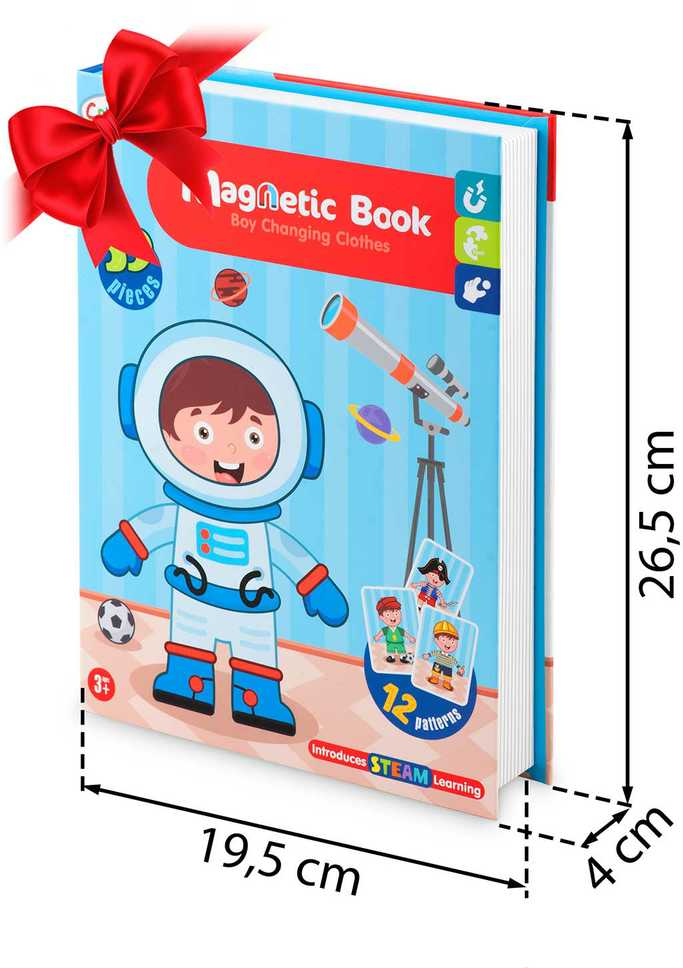 Ricokids Magnetinė dėlionių knygelė „Dress Up“ RK-770