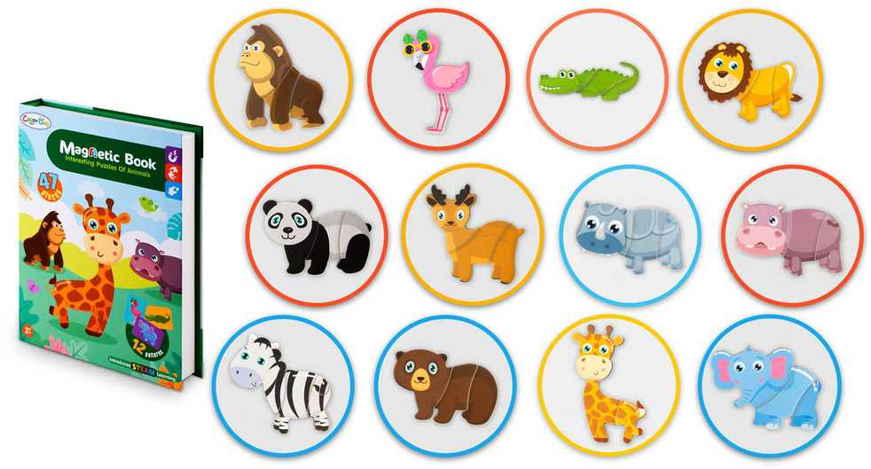 Ricokids Magnetinė dėlionė „Gyvūnai“ RK-770