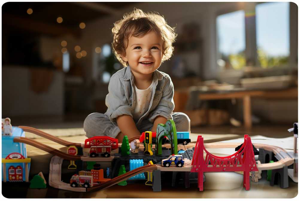 Medinis miesto traukinių rinkinys 100 dalių RK-879 Ricokids