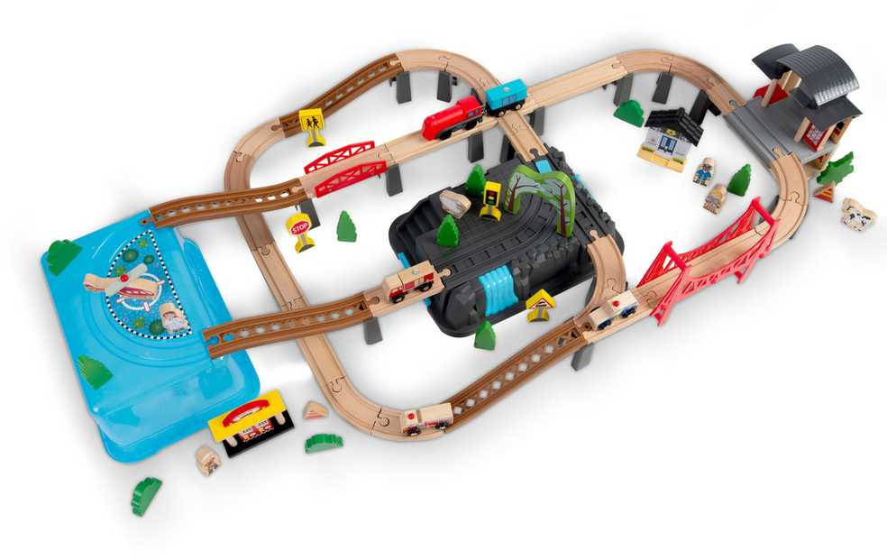 Medinis miesto traukinių rinkinys 100 dalių RK-879 Ricokids