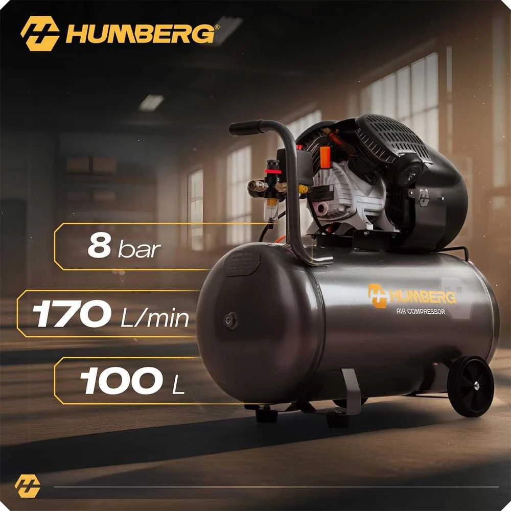 Oro kompresoriaus alyva 100l 8 bar Humberg HM-257