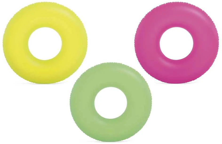 Neoninis plaukimo žiedas, skersmuo 91 cm - 3 spalvos INTEX 59262 žalia