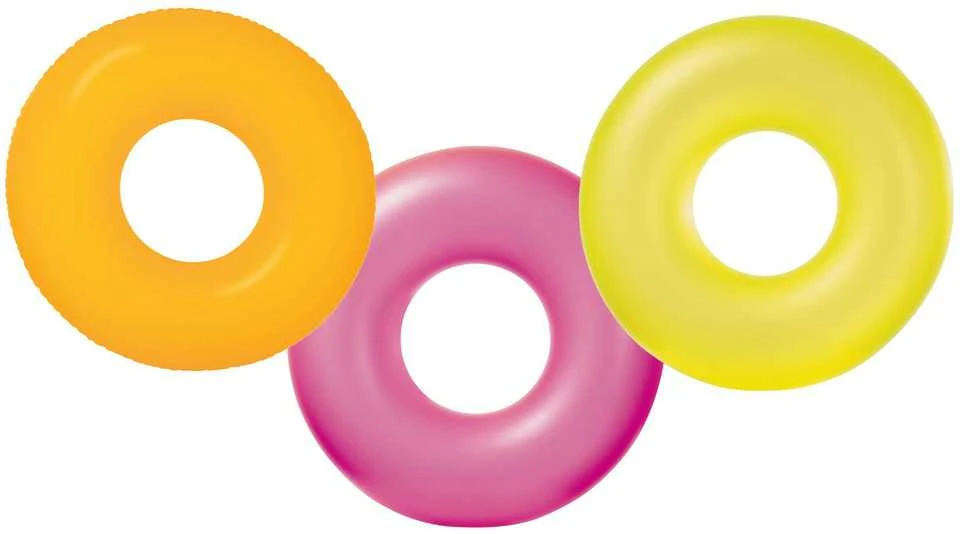 Neoninis plaukimo žiedas, skersmuo 91 cm - 3 spalvos INTEX 59262 žalia