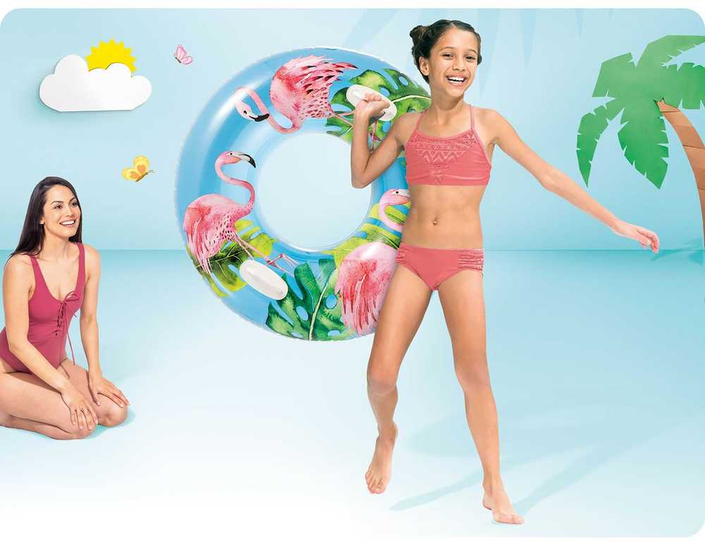 Flamingo plaukimo ratas 97 cm XL INTEX 58263