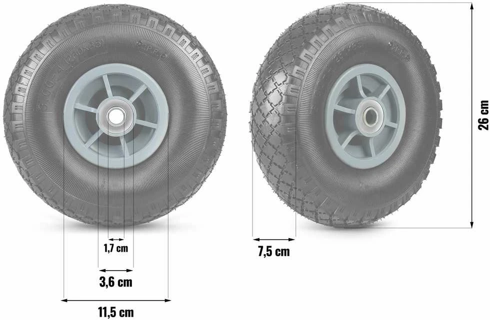 Ratas su vidiniu vamzdžiu Humberg HM-509 transportavimo vežimėliui