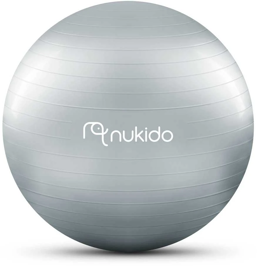 Nukido Nėščiųjų aerobikos kamuolys 65 cm NS-951 pilkas