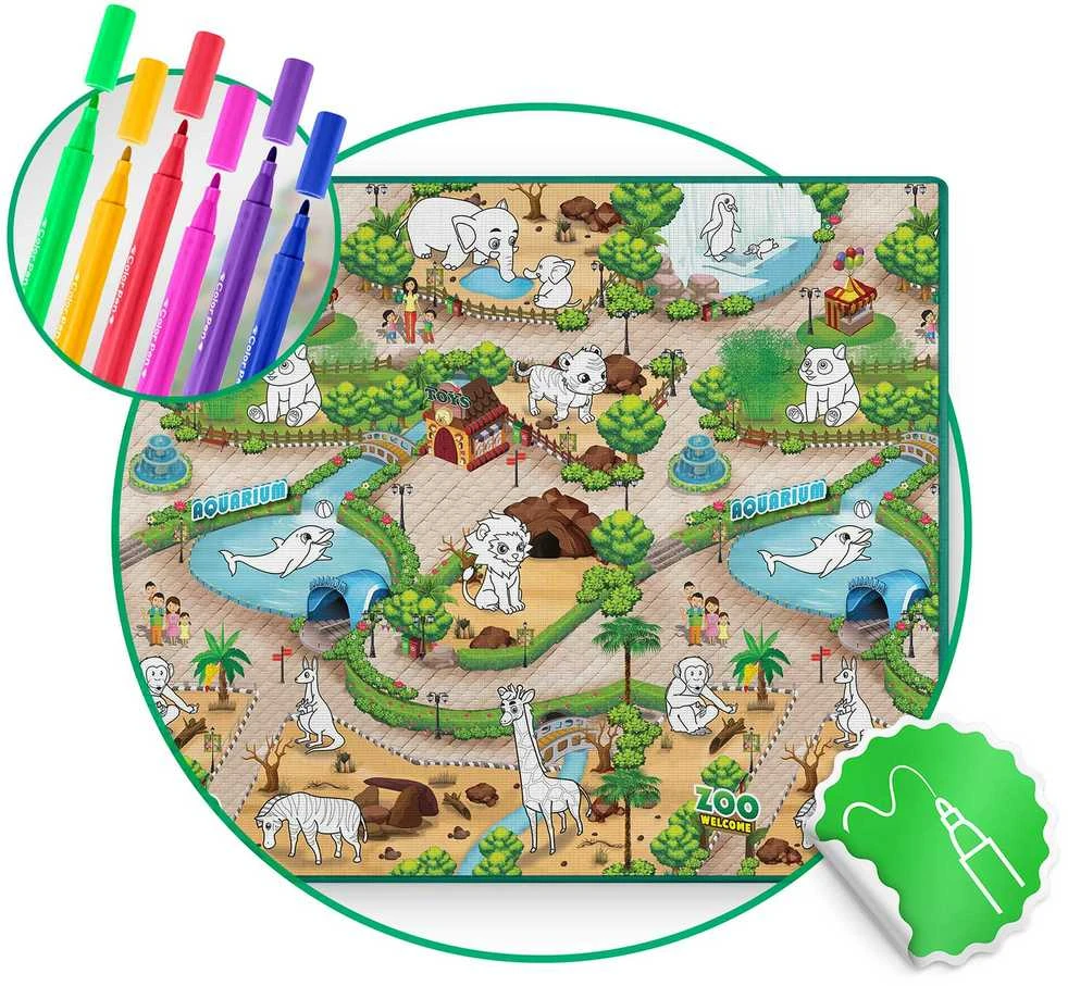 Ricokids RK-343 sulankstoma putų piešimo lenta 200 x 120 x 0,3 cm