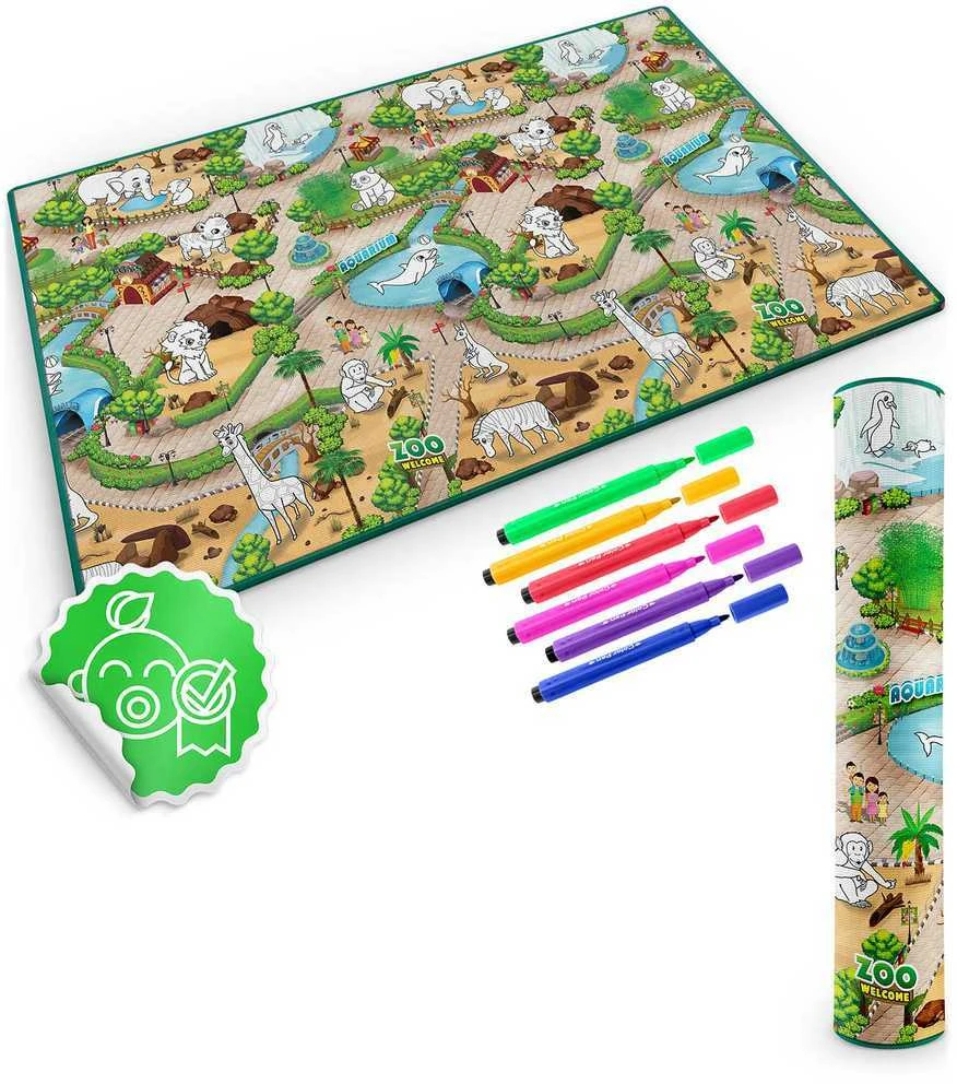 Ricokids RK-343 sulankstoma putų piešimo lenta 200 x 120 x 0,3 cm