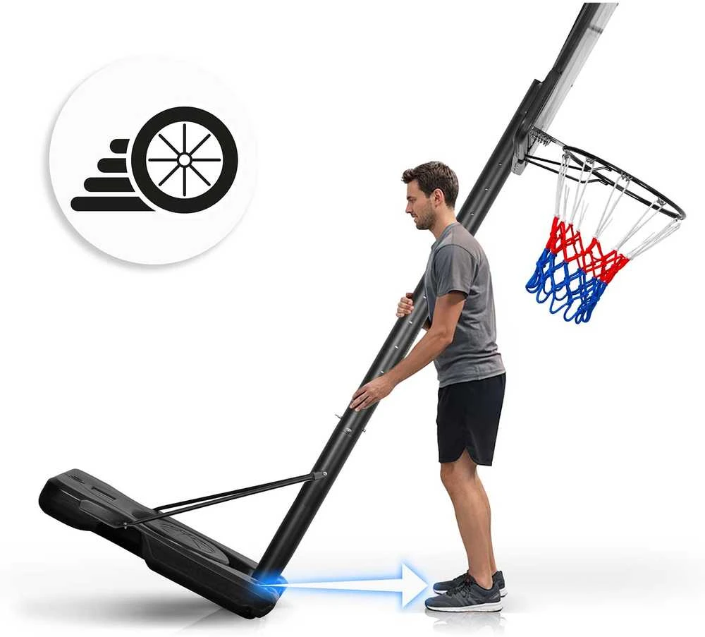 Reguliuojamas didelis stabilus krepšinio stovės krepšys 135-300 cm Neo-Sport NS-282