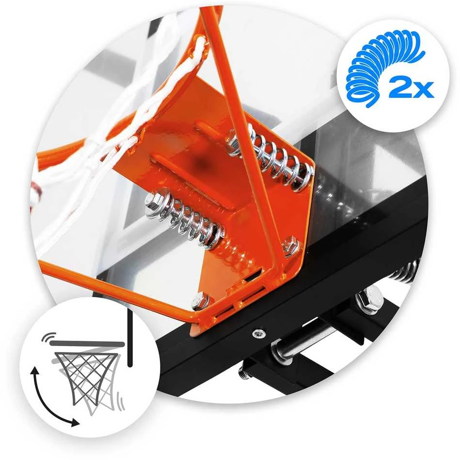 Reguliuojamas krepšinio krepšys 160-305 cm stabilus didelis Neo-Sport NS-284