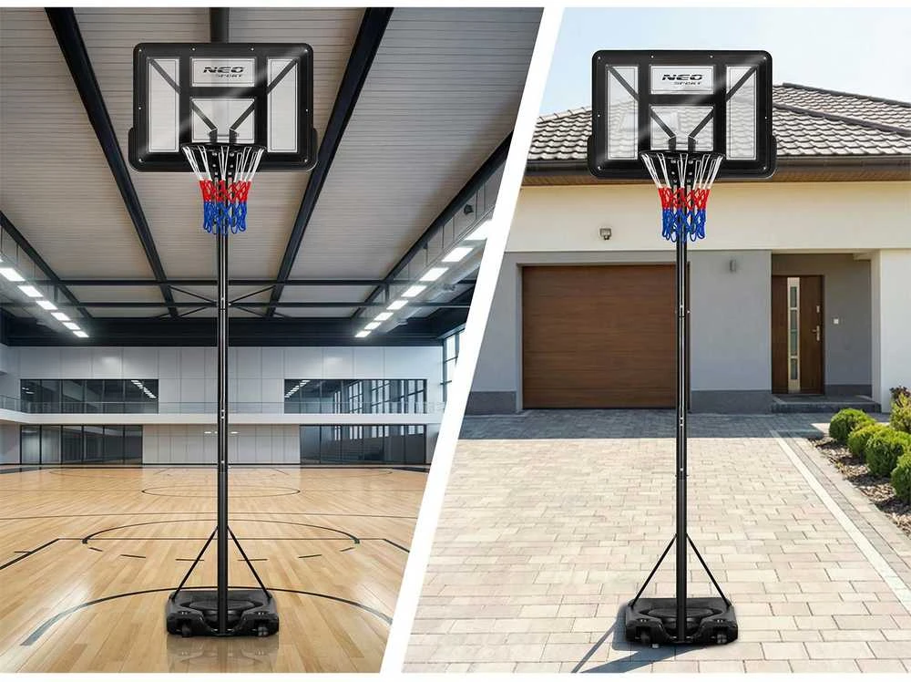 Reguliuojamas krepšinio krepšys 170-305 cm stabilus didelis Neo-Sport NS-283