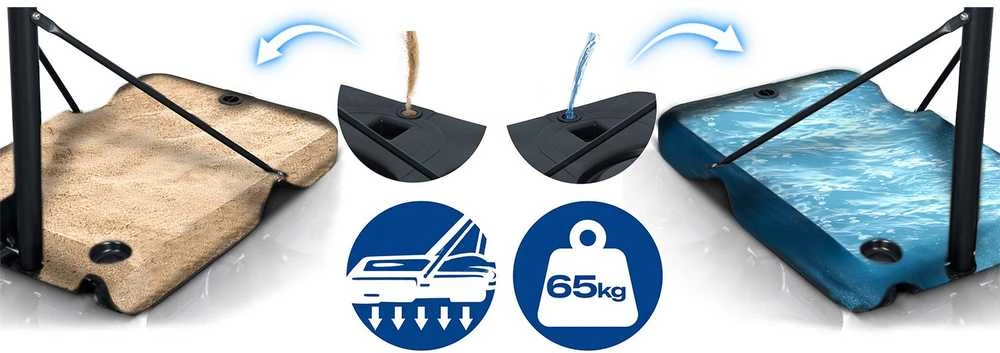 Reguliuojamas krepšinio krepšys 170-305 cm stabilus didelis Neo-Sport NS-283