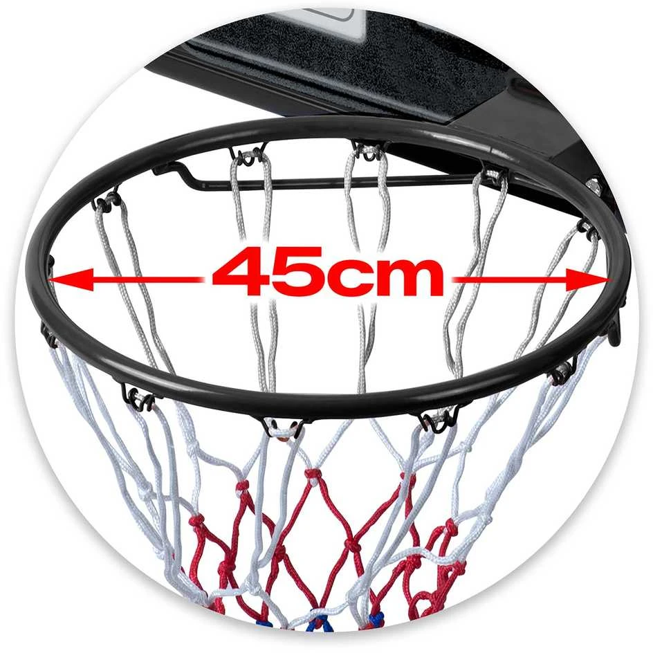 Reguliuojamas krepšinio krepšys 170-305 cm stabilus didelis Neo-Sport NS-283