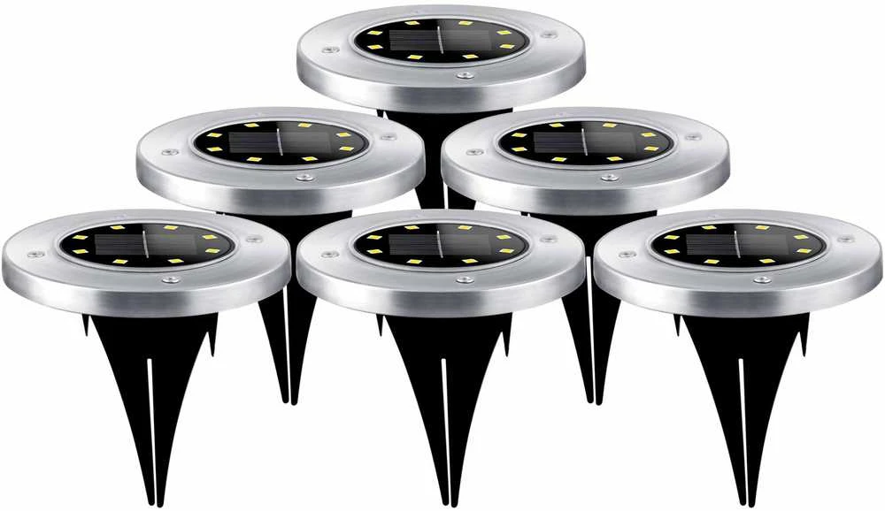 6 vnt. saulės energija maitinamos lauko lempos Ilumen LS-104