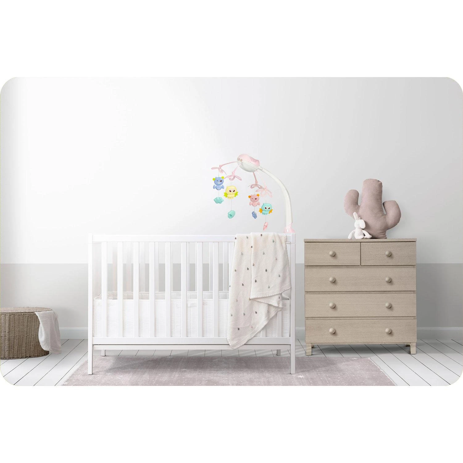 Ricokids Rožinė karuselė lovytei su RK-813 projektuokliu