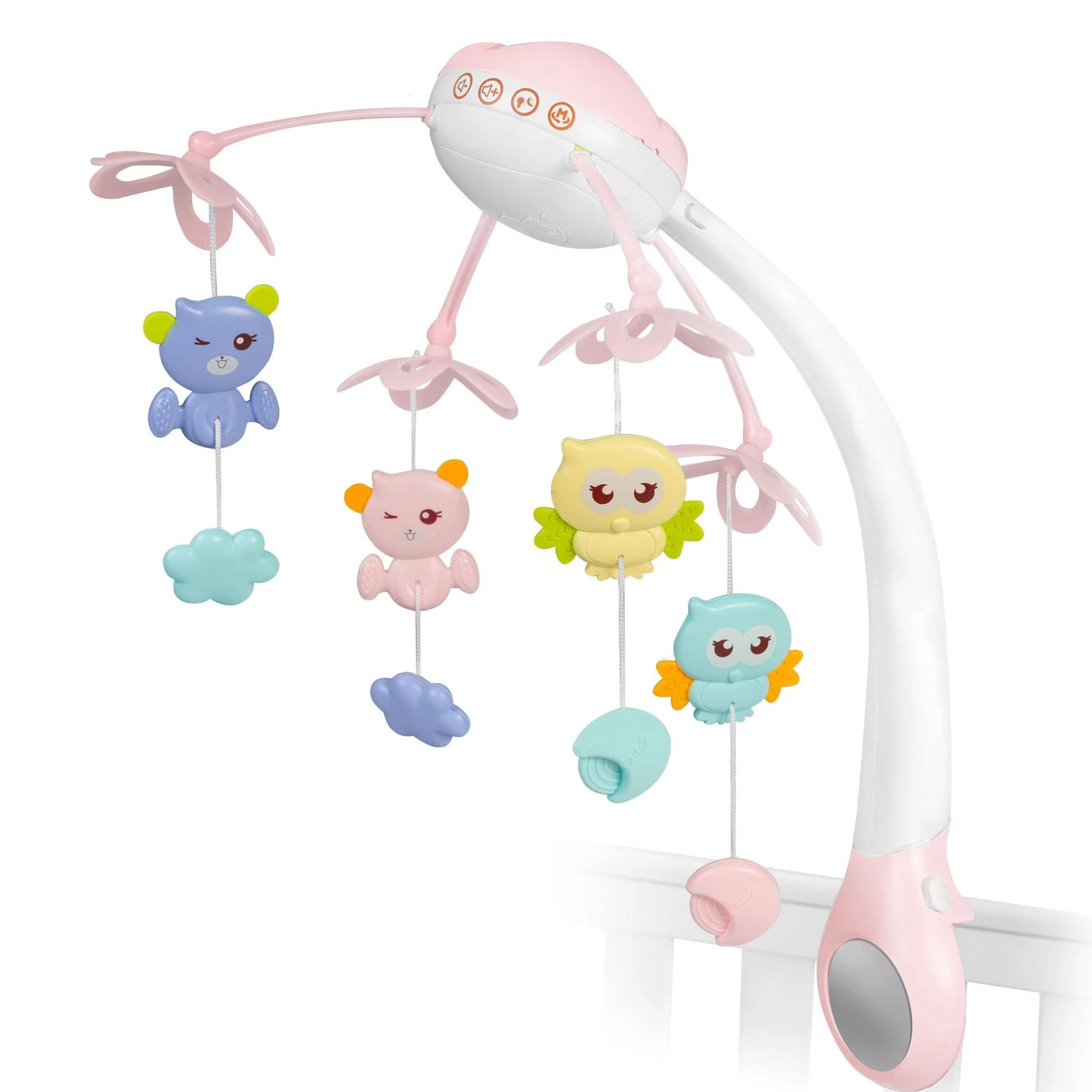 Ricokids Rožinė karuselė lovytei su RK-813 projektuokliu