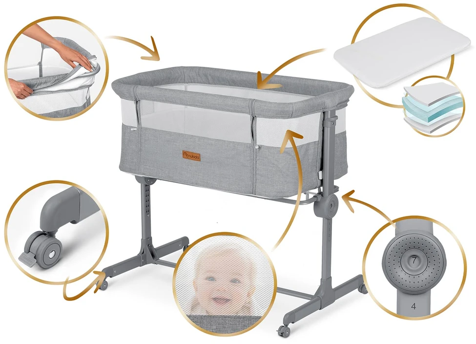 Nukido pristatoma kelioninė lovytė 0-5mėnesių, 9kg, NK-243
