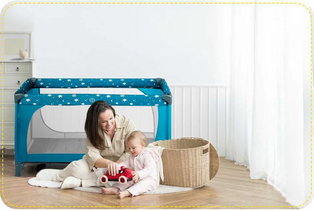 Kelioninė lovytė - maniežas, Ricokids, 125 x 65 x 78 cm