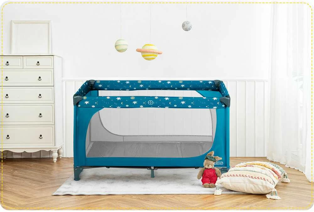 Kelioninė lovytė - maniežas, Ricokids, 125 x 65 x 78 cm