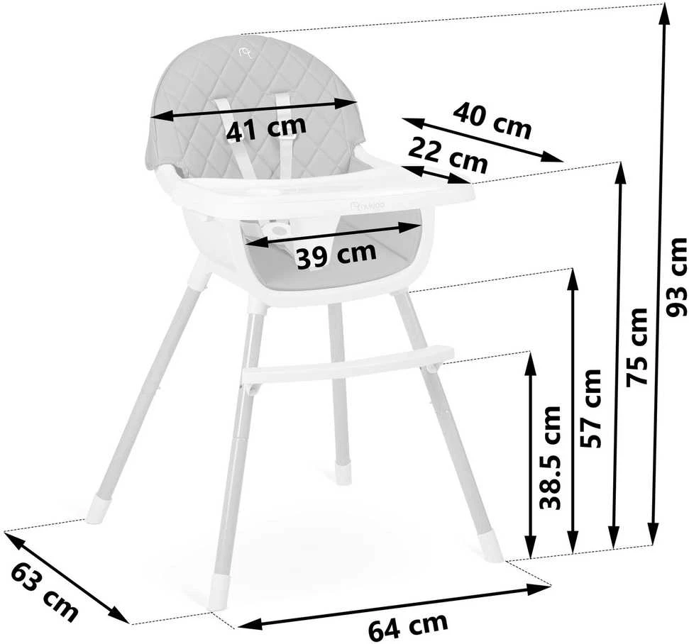 Maitinimo kėdutė Nukido Lilo 3in1