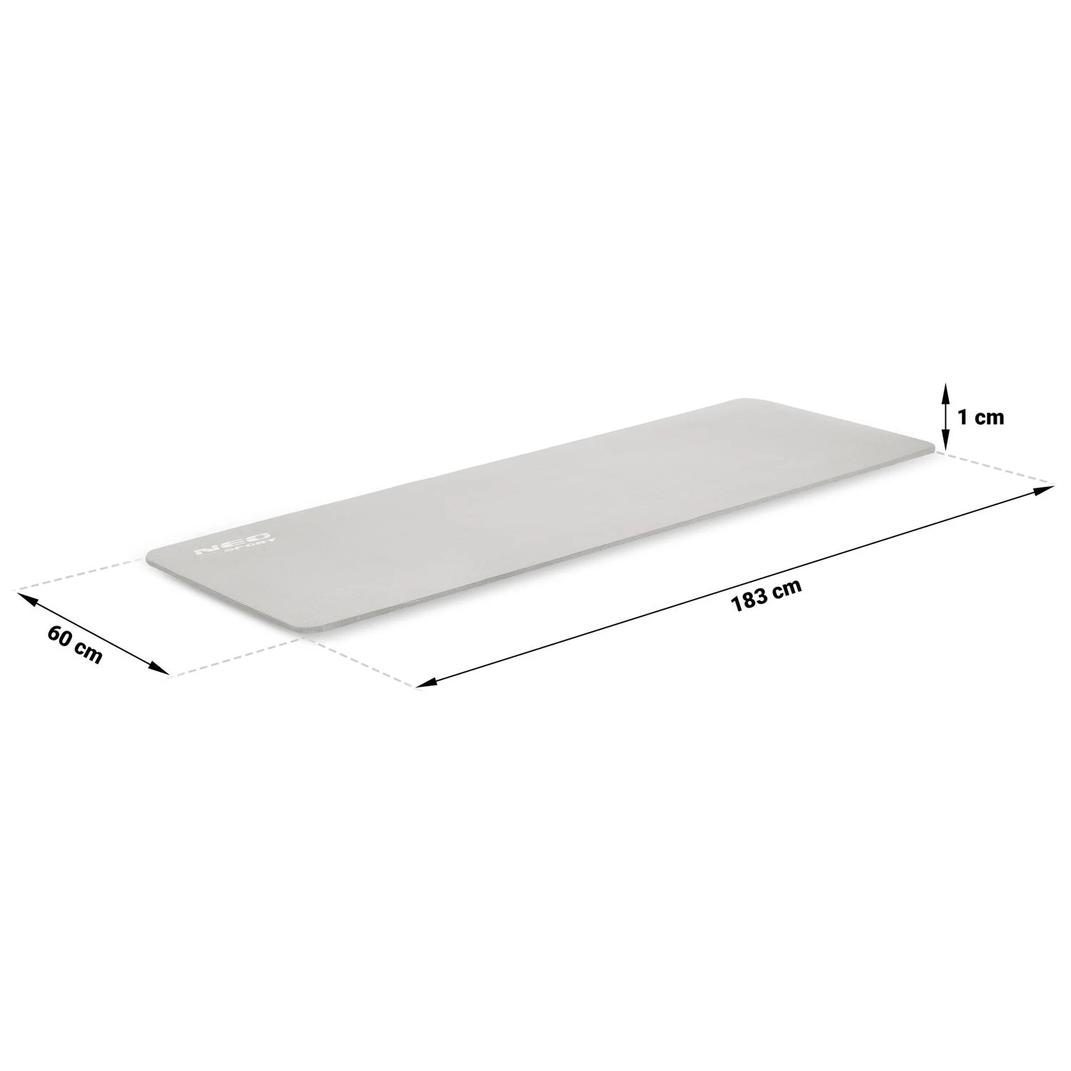 Pilkas Neo-Sport treniruočių kilimėlis 183 x 60 cm 192200