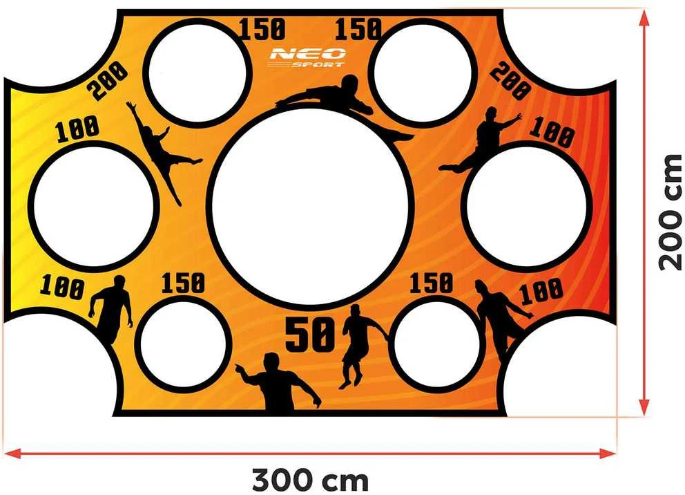 Neo-Sport tikslo tinklas vartams 300 x 200 cm