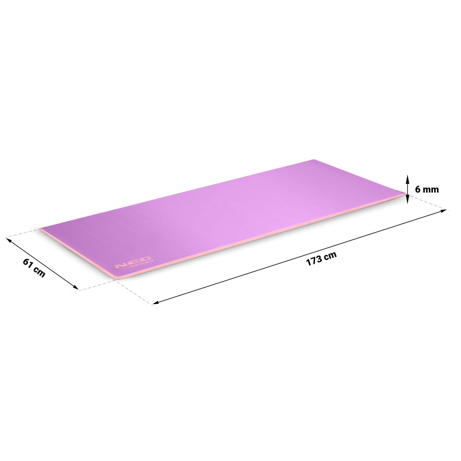 Mankštos kilimėlis 173 x 61 x 0,6 cm Neo-Sport - 19203 violetinė-rožinė