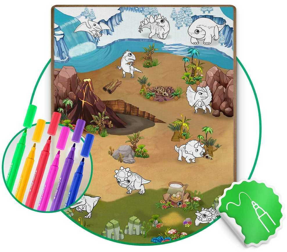 Ricokids RK-344 putplasčio kilimėlis spalvinimui, susuktas, 120 x 90 x 0,3 cm