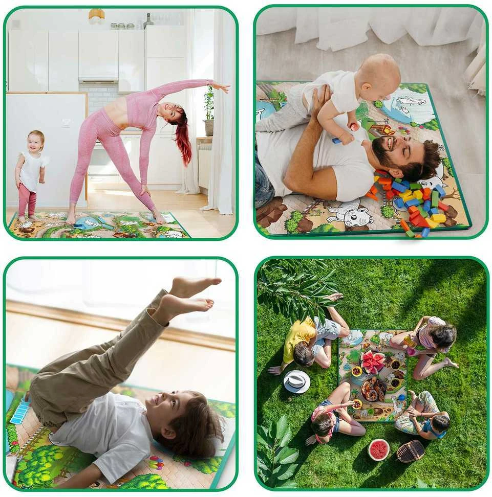 Ricokids RK-344 sulankstomas putplasčio piešimo kilimėlis 120 x 90 x 0,3 cm
