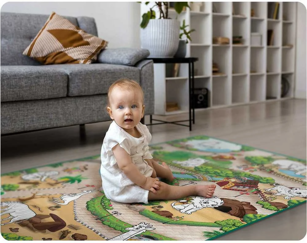 Ricokids RK-344 sulankstomas putplasčio piešimo kilimėlis 120 x 90 x 0,3 cm